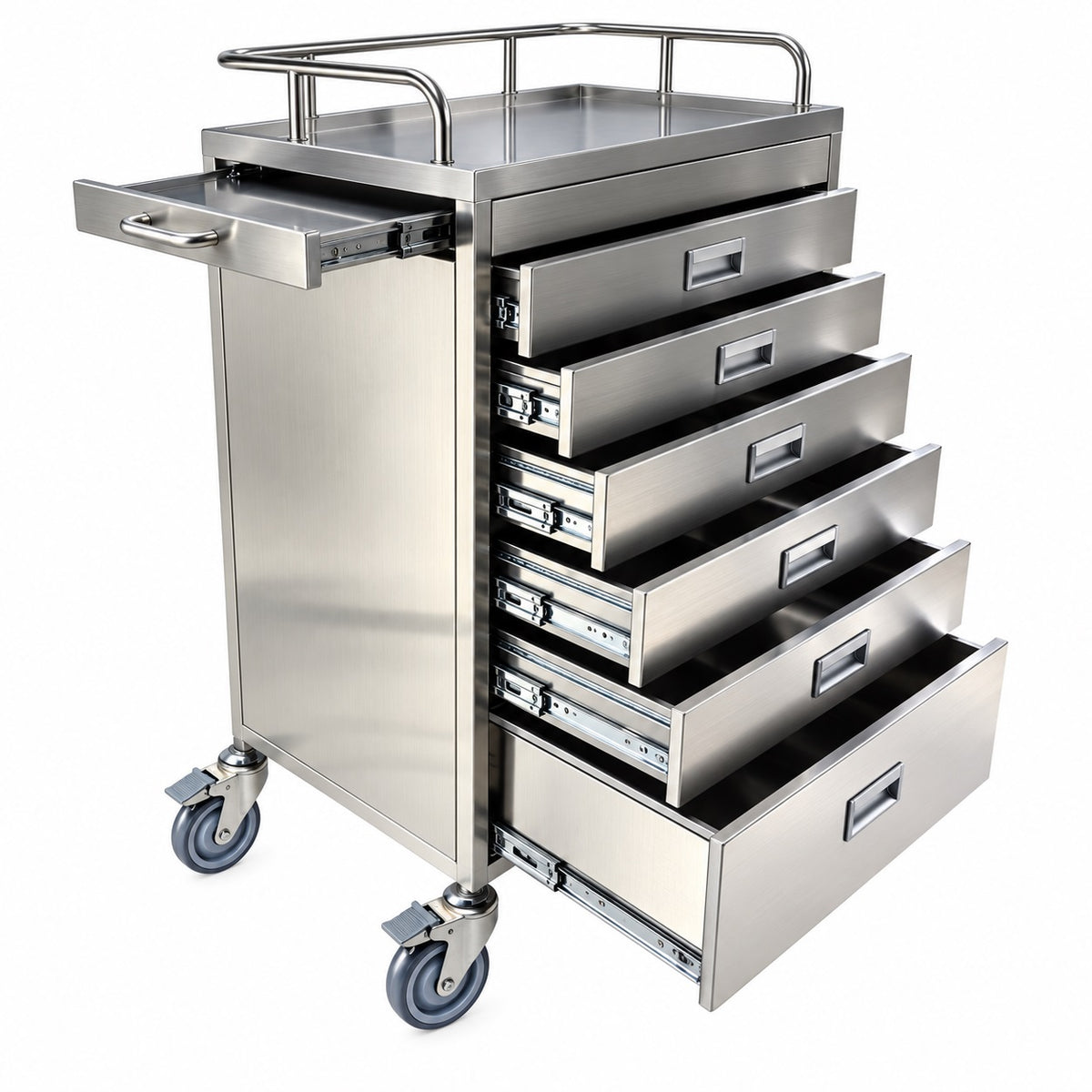 LOGIFORM MRI Safe Cart Stainless Steel for 3.0T