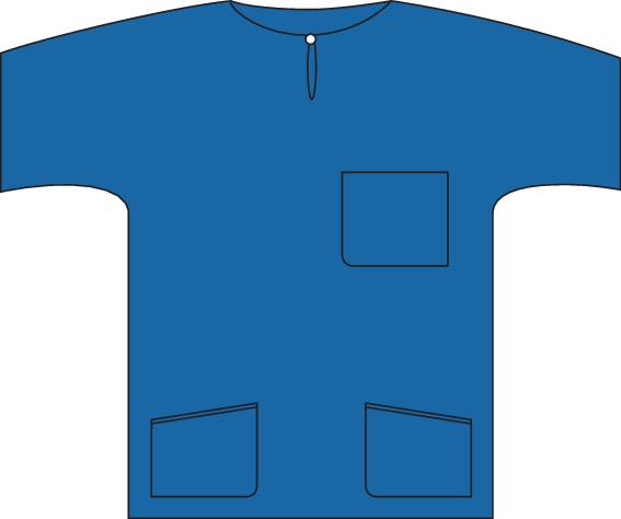 Scrub Shirt L Blue - Carton (48)