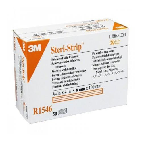 Steri-Strip Skin Closure (White) 6mm x 100mm - Box (50)