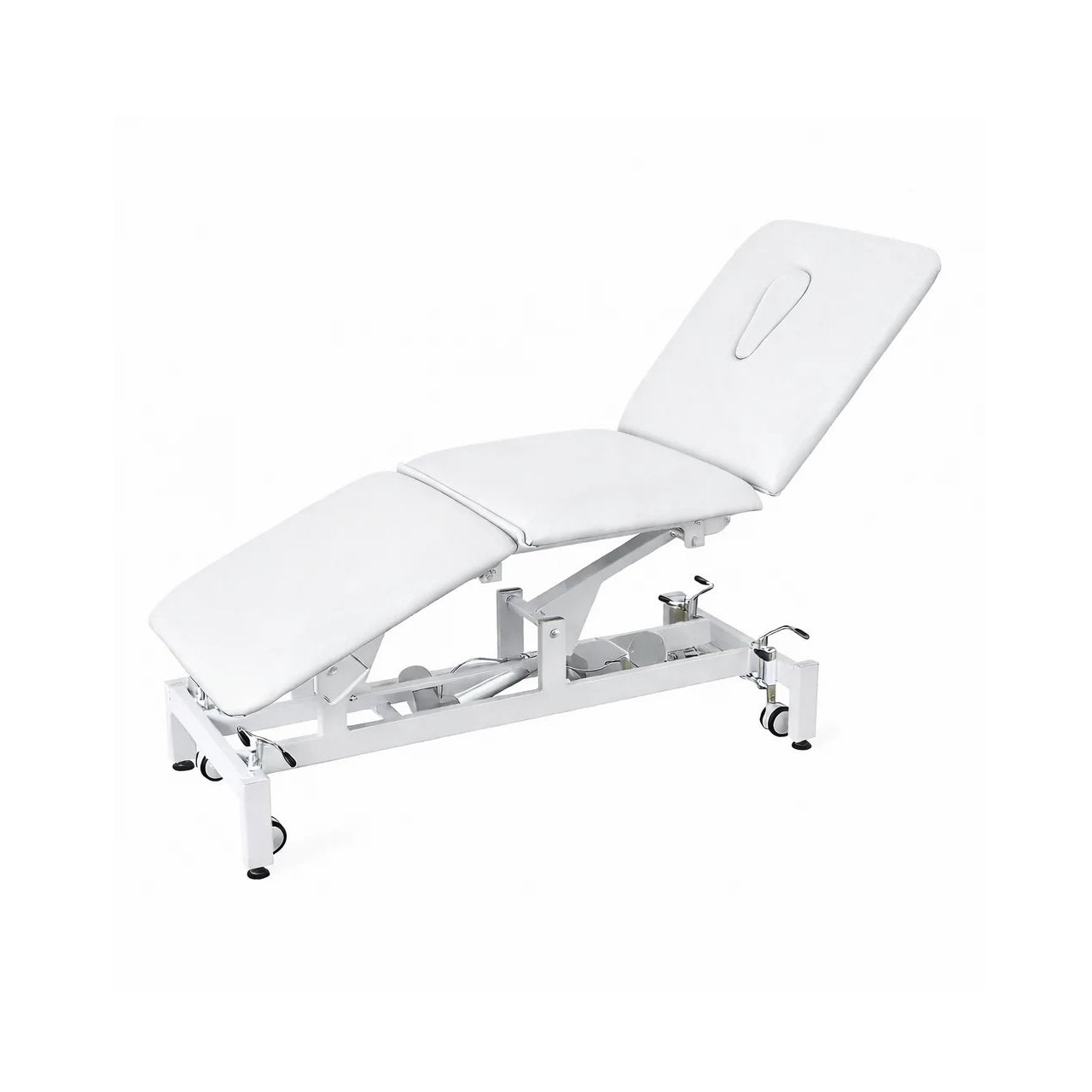 LOGIFORM Deluxe 3 Section Electric Hi- Lo Treatment Table - White Vinyl