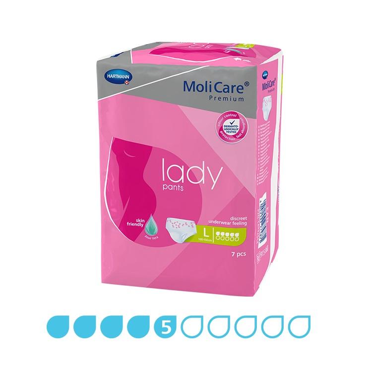 MoliCare Pull-Ups Premium Lady Pants Large, 5 Drops - Pack (7)