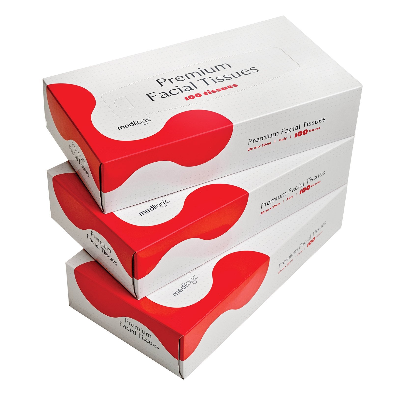 LOGITOWEL Premium 2 Ply Facial Tissues Box 100 - Carton (48)