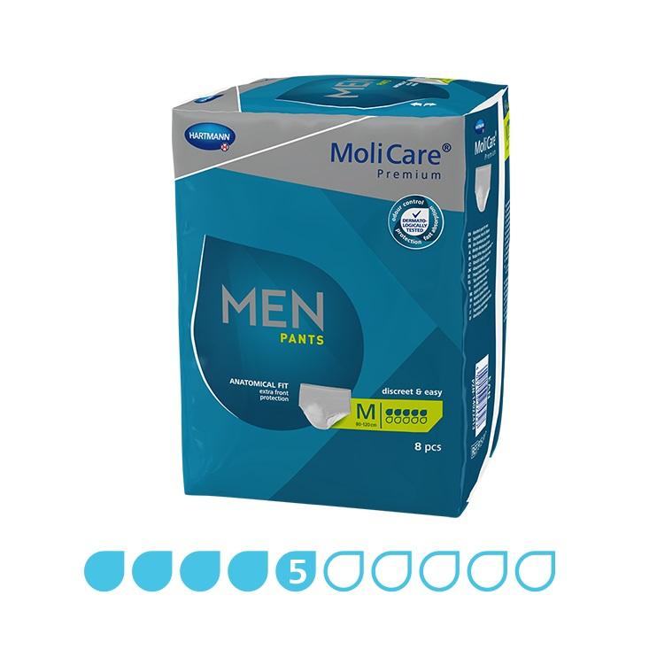 MoliCare Pull-Ups Premium Men Pants Medium, 5 Drops - Pack (8)