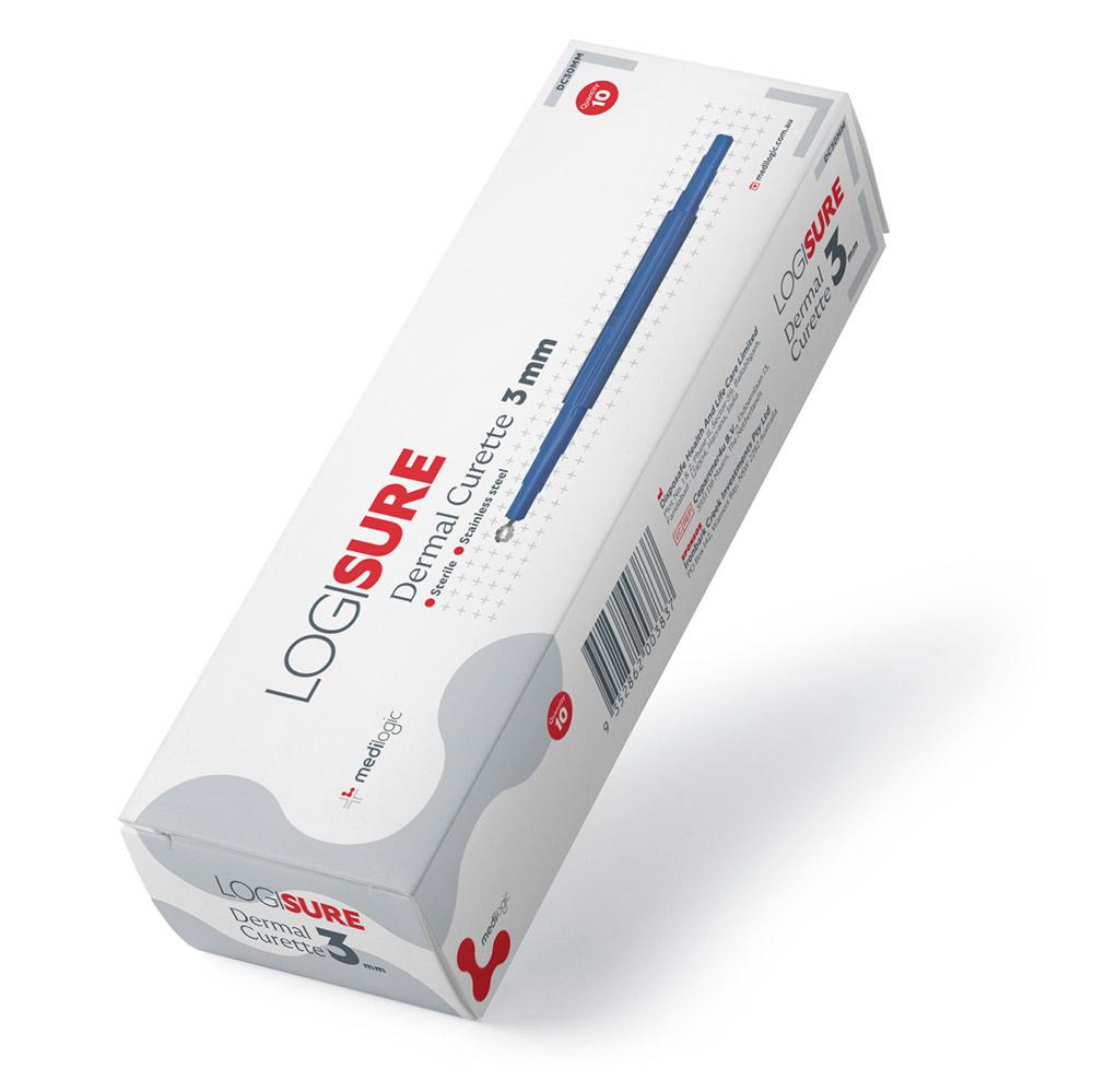 LOGISURE Dermal Curette 3mm - Box (10)