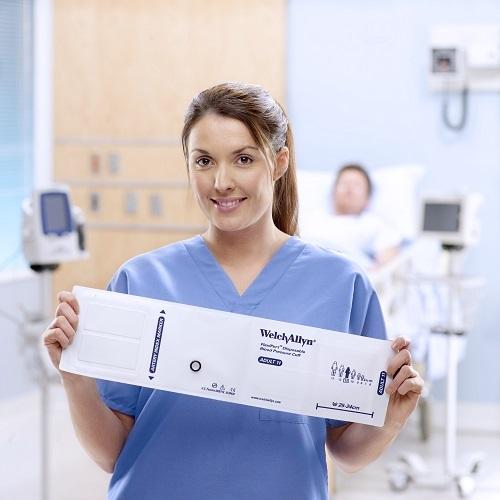 WELCH ALLYN Soft Flexiport Disposable BP Cuff, Adult, 25-34cm - Box 20