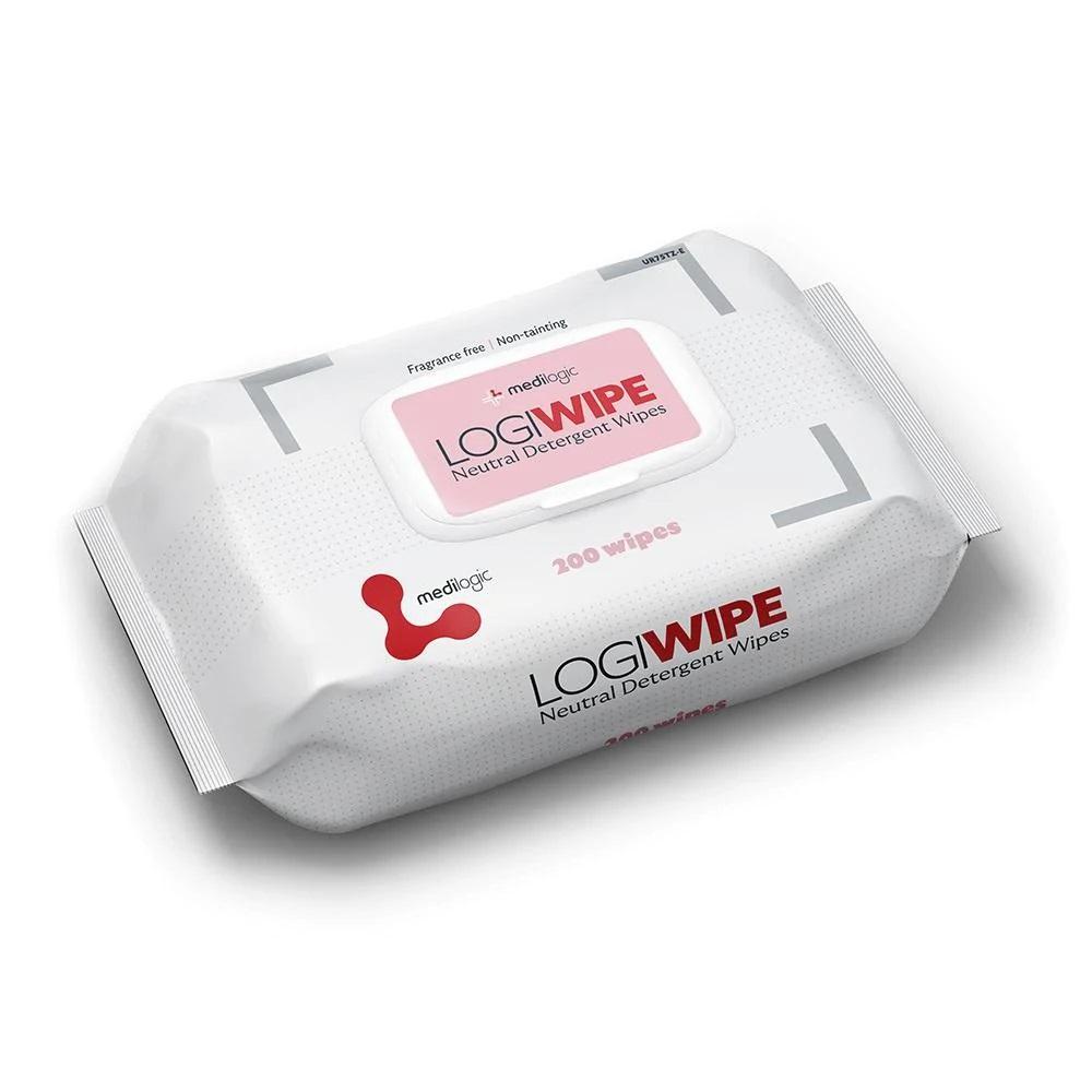 LOGIWIPE Neutral Detergent Wipes Pack 200 - Carton (6)