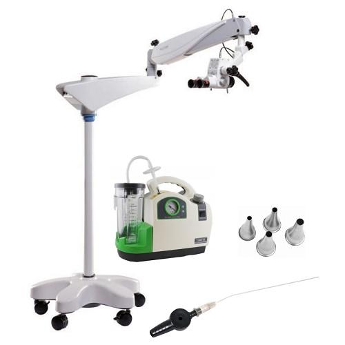 Ear Toilet Package Pro: Microscope, Suction Unit, Ear Speculum Gruber Set and Cannulas