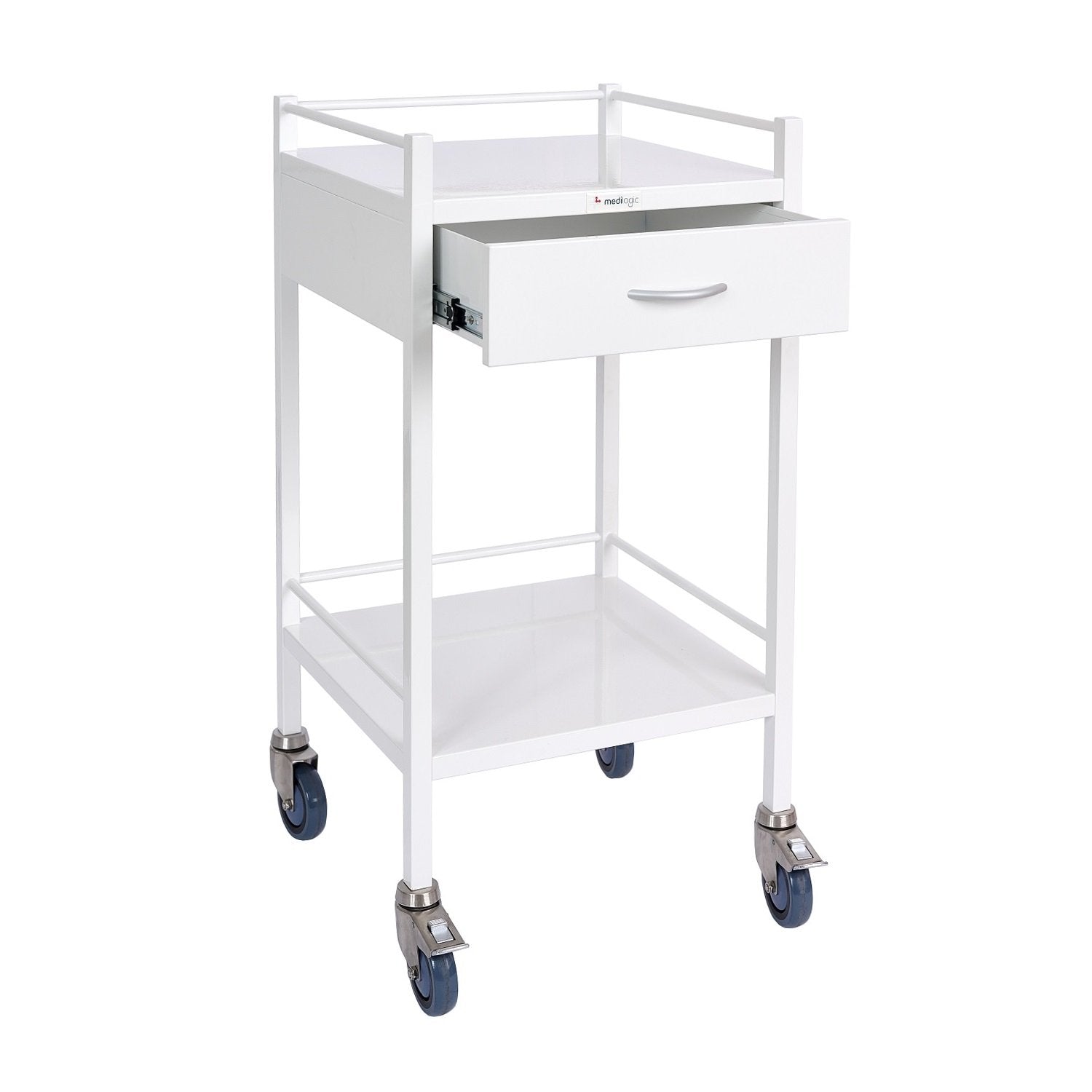 LOGIFORM Instrument Trolley Powder Coated White - 1 Drawer