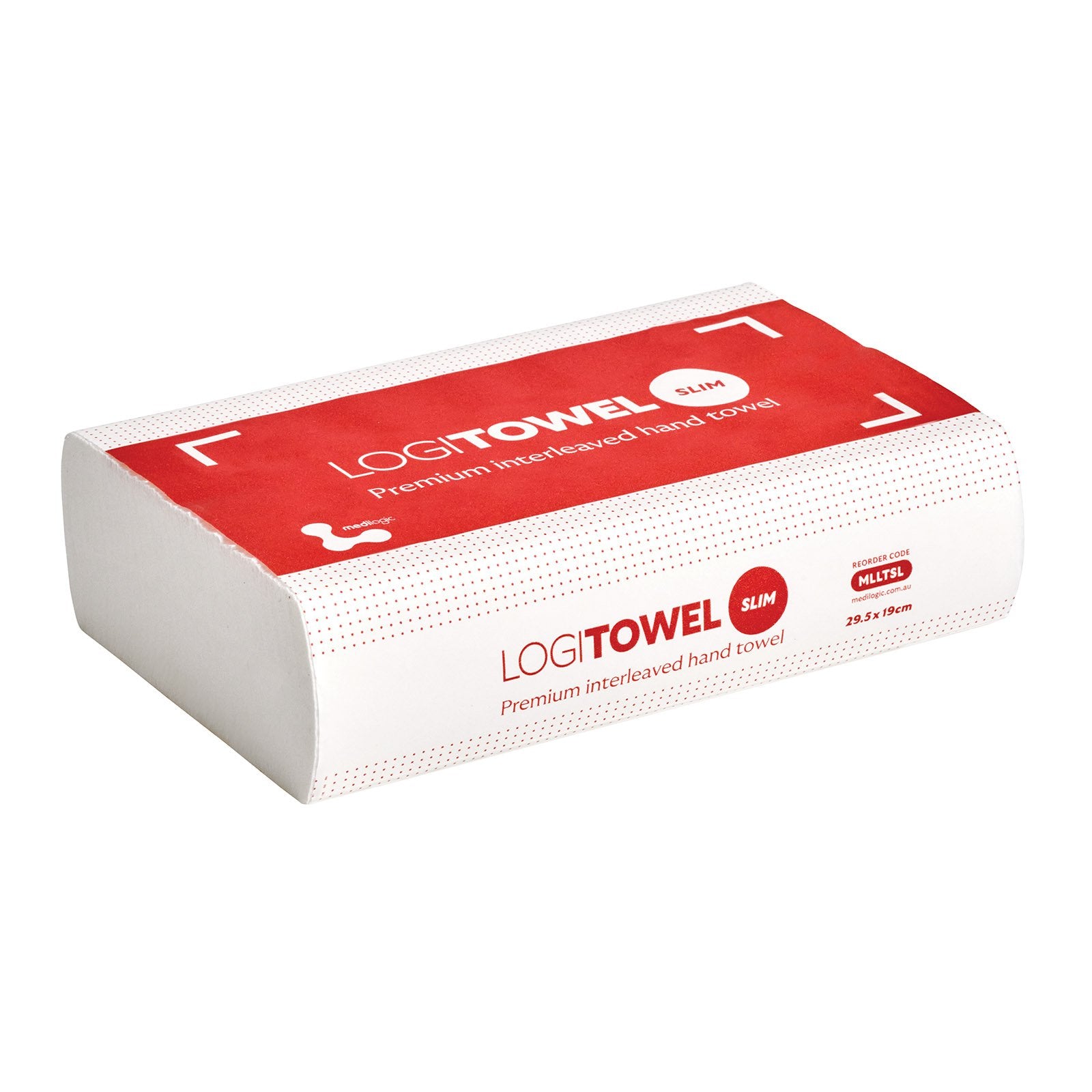 LOGITOWEL Slim Interleaved Hand Towel 29.5cm x 19cm - Carton (24)