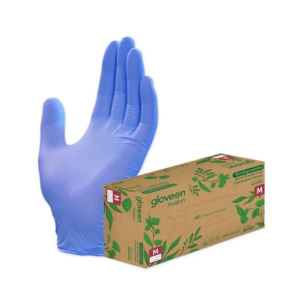 GloveOn Avalon Biodegradable Nitrile Exam Gloves PF Medium - Box (200)