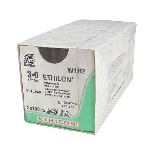 Ethilon 4/0 Suture Black 30mm 75cm FSL -Box (36)