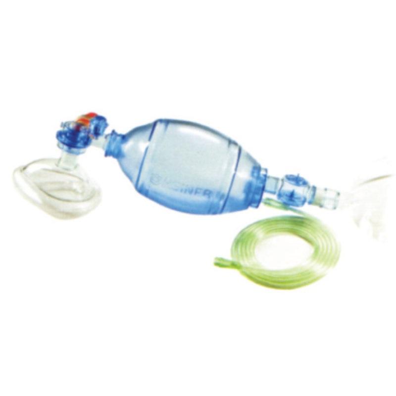 Disposable Adult Resuscitator (1500ml w/PopOff Sz5 Mask PEEP 2.1m Oxygen Tube) - Each