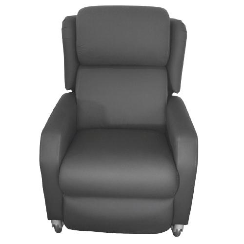 LOGIFORM Mobile Power Recline Chair - Vinyl Stretch Upholstery - Charcoal