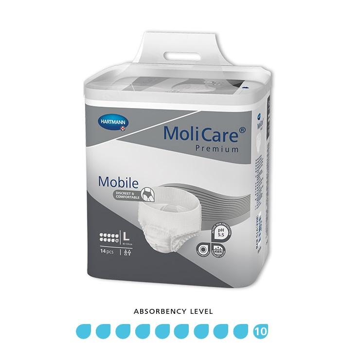 MoliCare Pull-Ups Premium Mobile Large, 10 Drops - Pack (14)