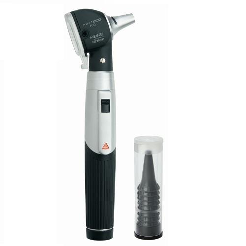 HEINE Mini 3000 LED Fibre Optic Otoscope with Handle and Disposable Tips