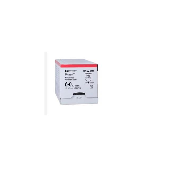 Biosyn Absorbable Suture 6/0 13mm P-13 45cm Undyed - Box (12)