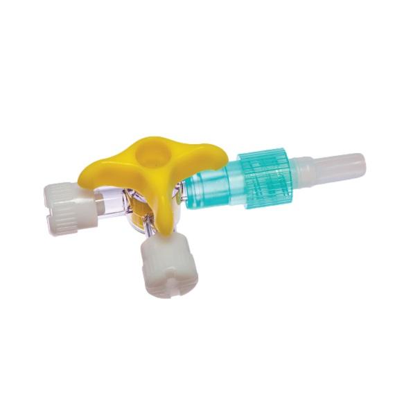 Multigate 3 Way Stopcock - Lipid Resistant-Yellow - Box (50)
