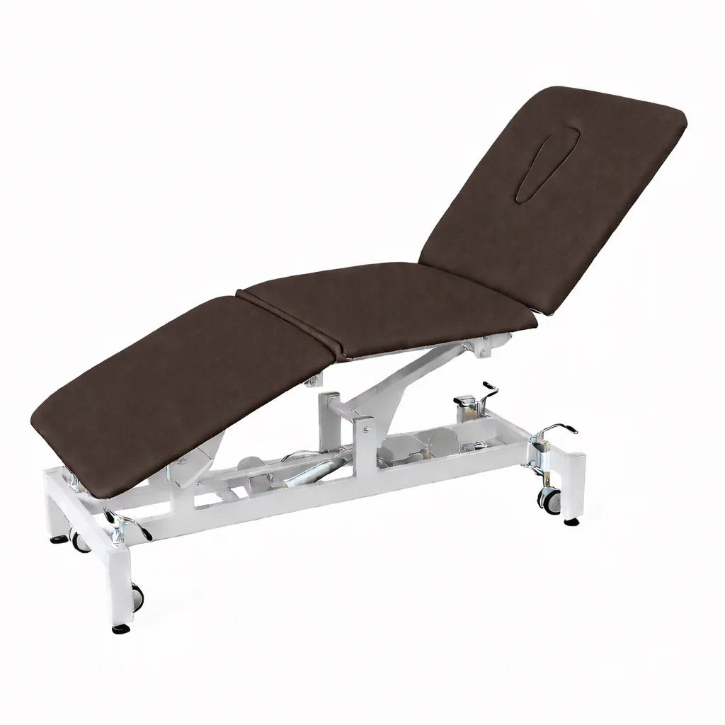 LOGIFORM Deluxe 3 Section Electric Hi Lo Treatment Couch - Dark Brown