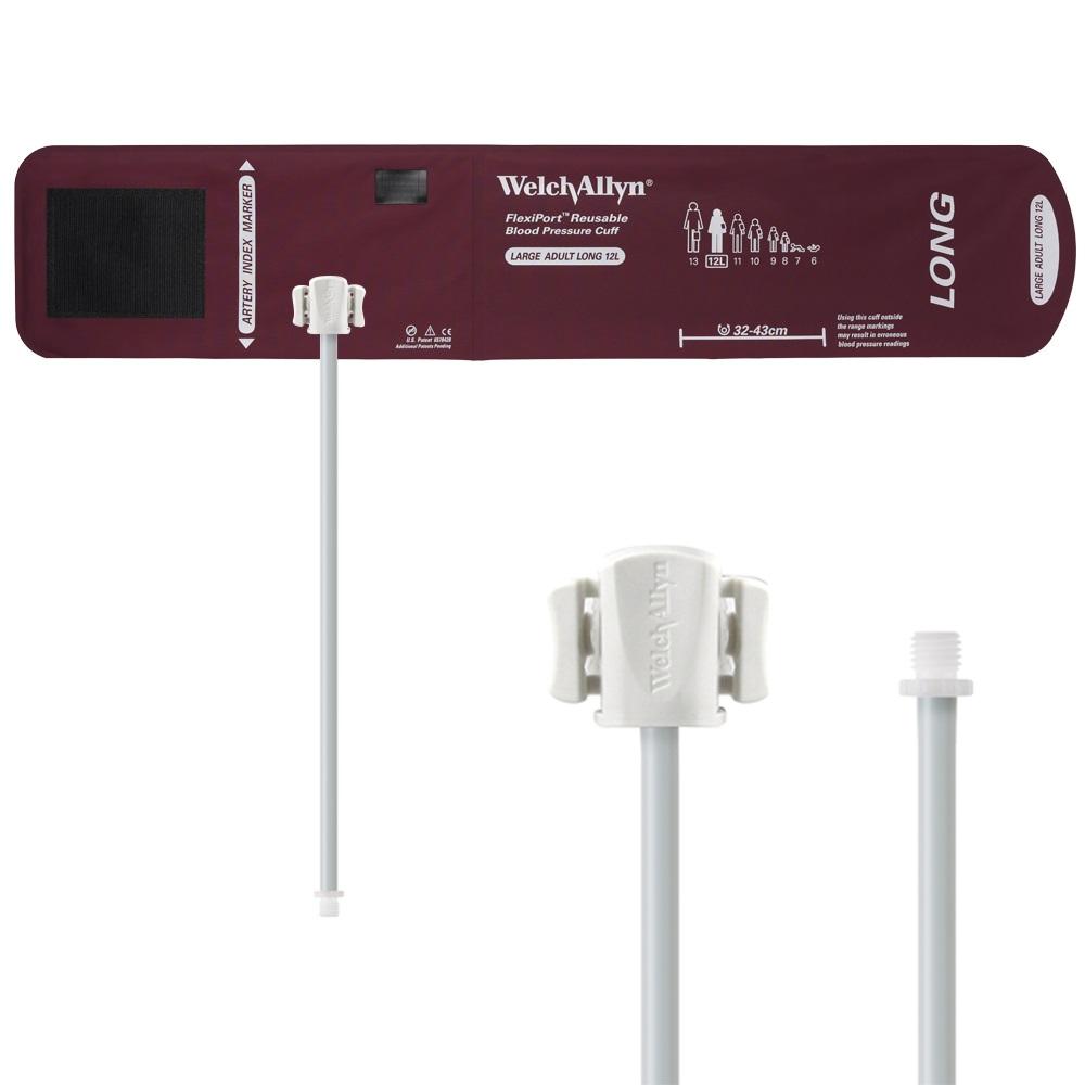 WELCH ALLYN FlexiPort Cuff Size 12 Long - Large Adult - 1 Tube/Male Screw Connector