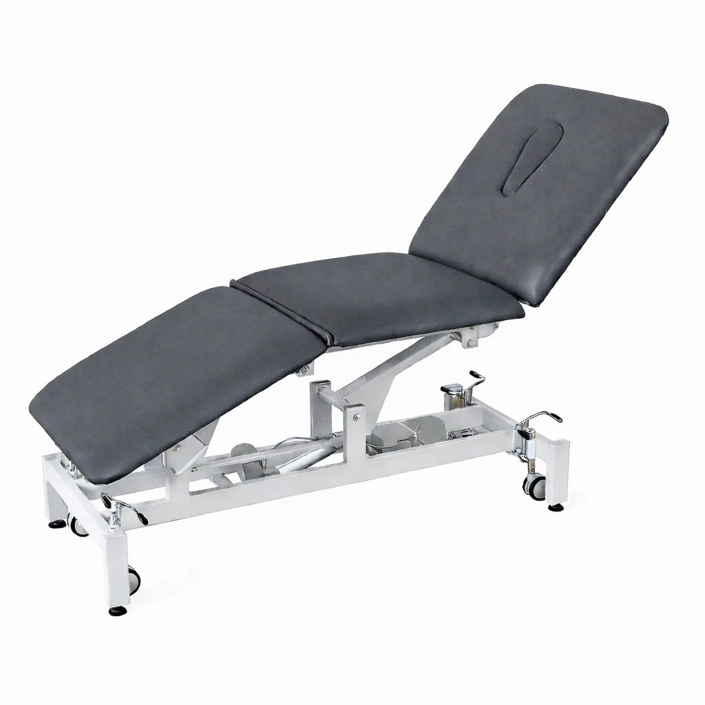 LOGIFORM Deluxe 3 Section Electric Hi Lo Treatment Couch - Dark Grey