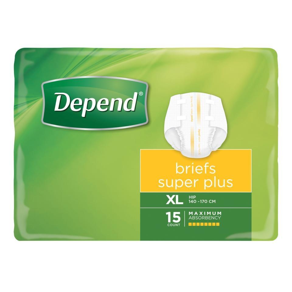 Depend Briefs Super Plus XL - Carton (15x4)