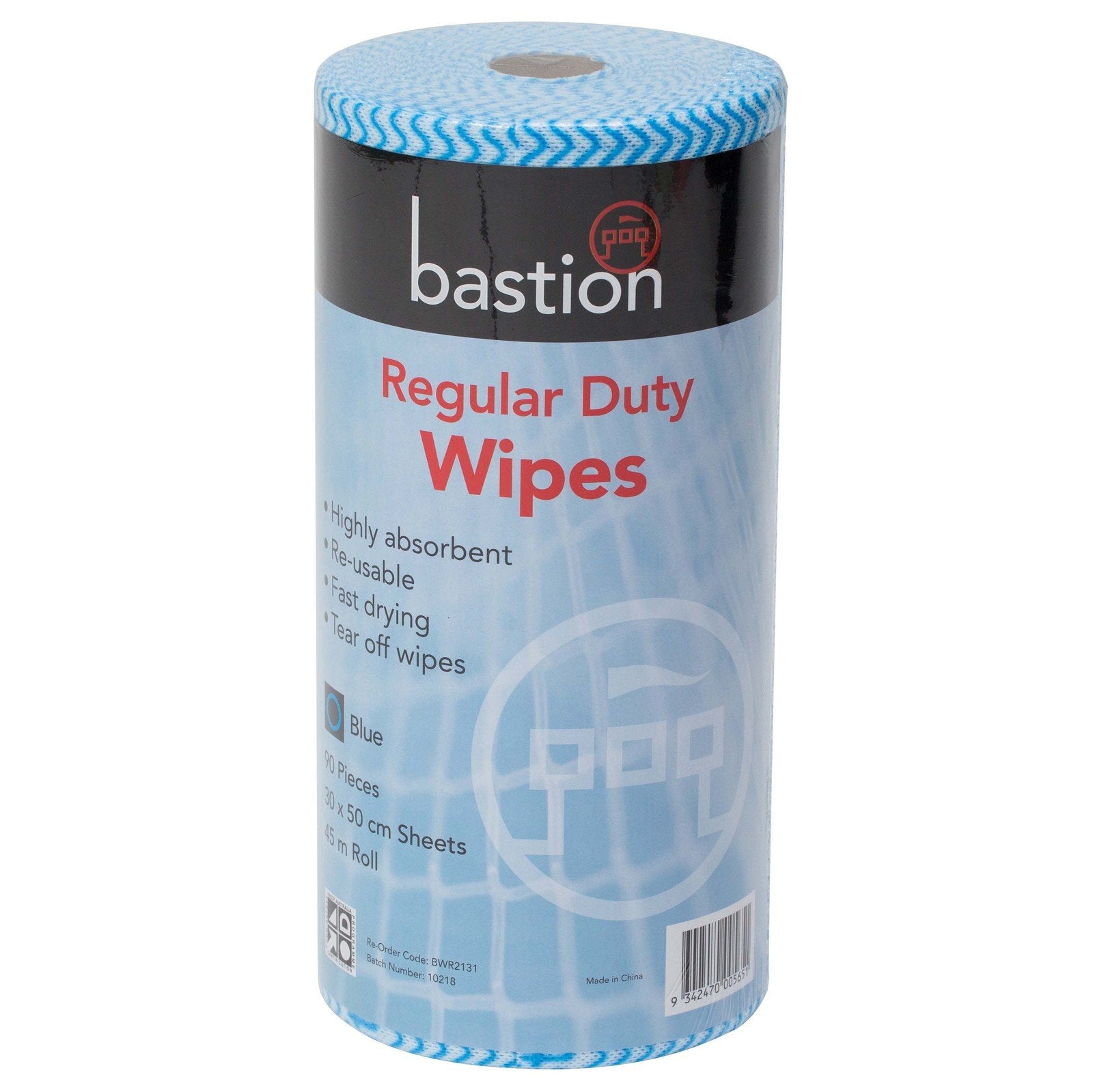 Regular Chux Wipes Blue 30cm x 45m Roll - Each