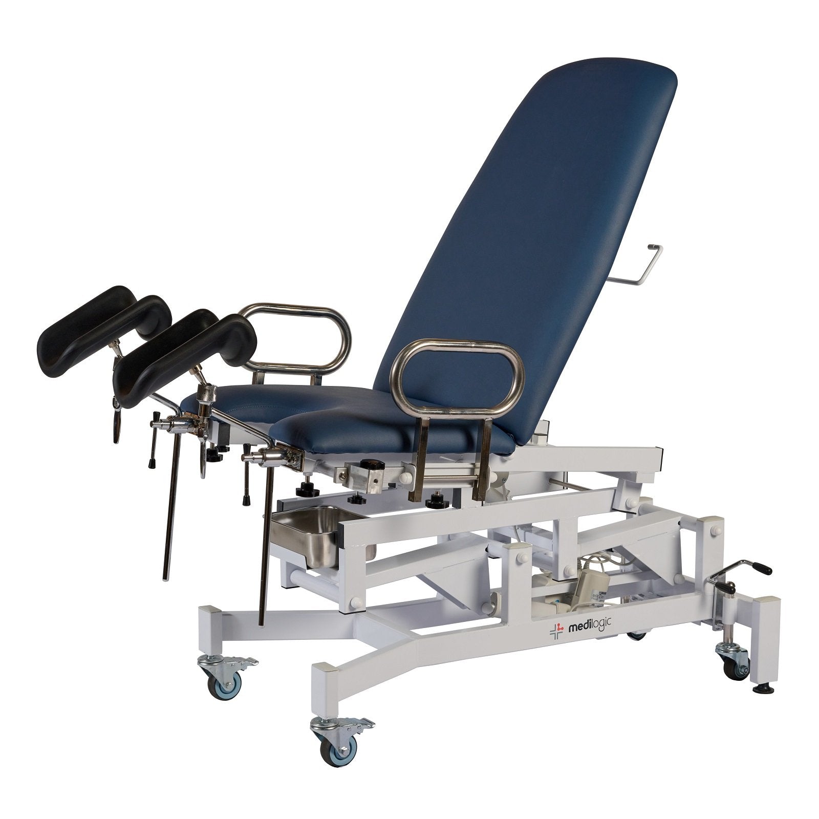 LOGIFORM Deluxe Electric Gynaecology Couch Navy Blue