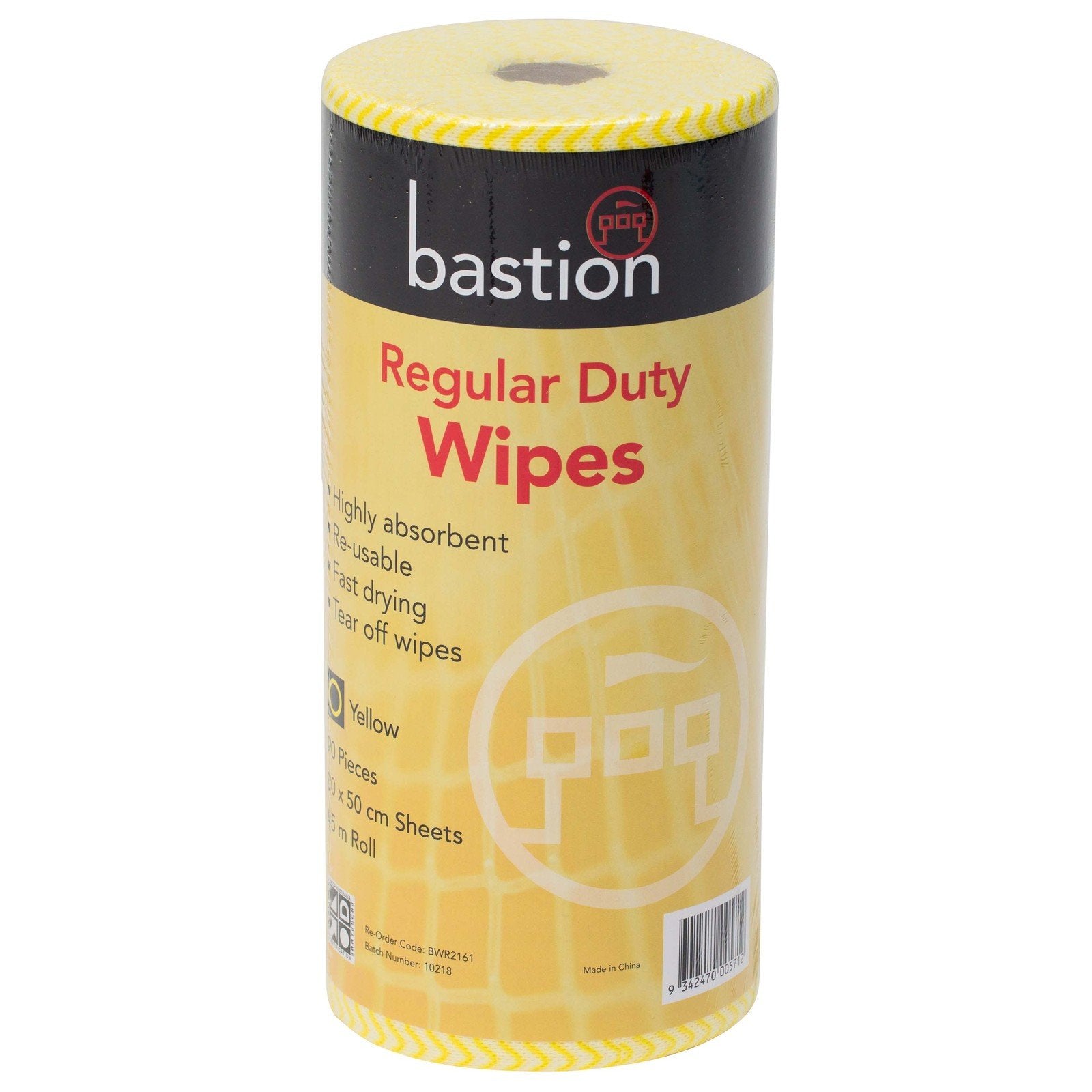 Regular Chux Wipes Yellow 30cm x 45m Roll - Each