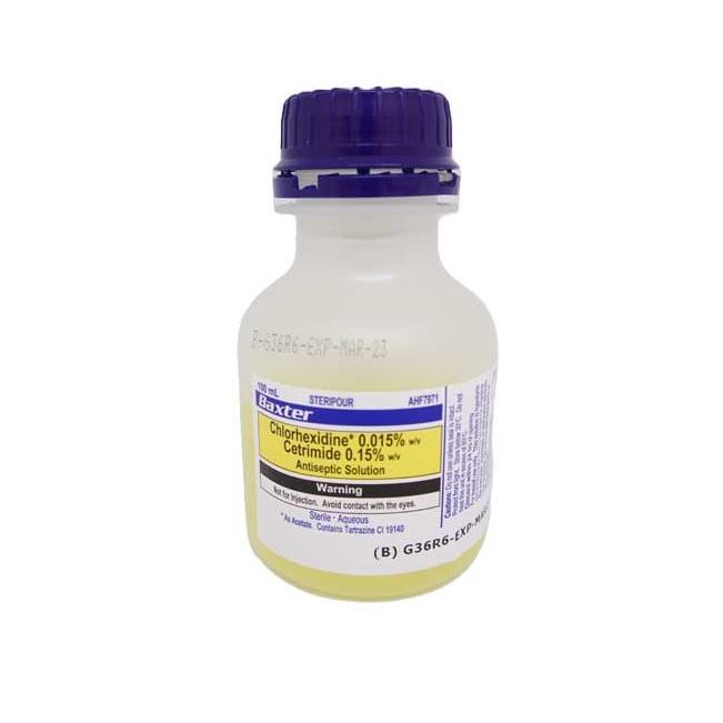 Chlorhexidine 0.015% and Cetrimide 0.15% 100ml - Each