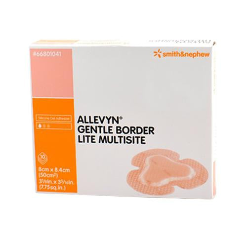Allevyn Gentle Border Lite Multisite 8 x 8.4cm - Box (10)