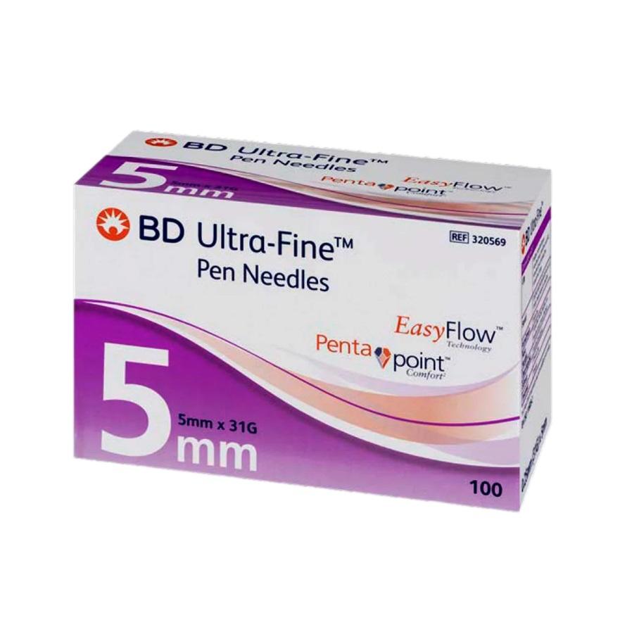 BD Ultra-Fine Pen Needles 31G x 5mm - Box (100)