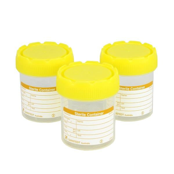 Specimen Jar 70ml Yellow - EACH