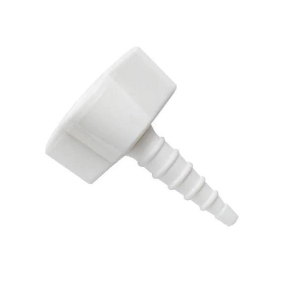 White Nipple & Wingnut for Oxygen Flowmeters 1/4in BSP Thread - Pack (10)