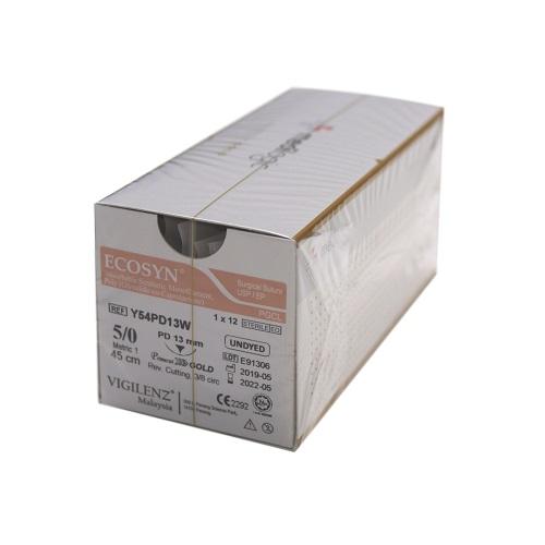 Vigilenz Ecosyn 6-0 13mm Primecut 45cm Undyed Sutures - Box (12)