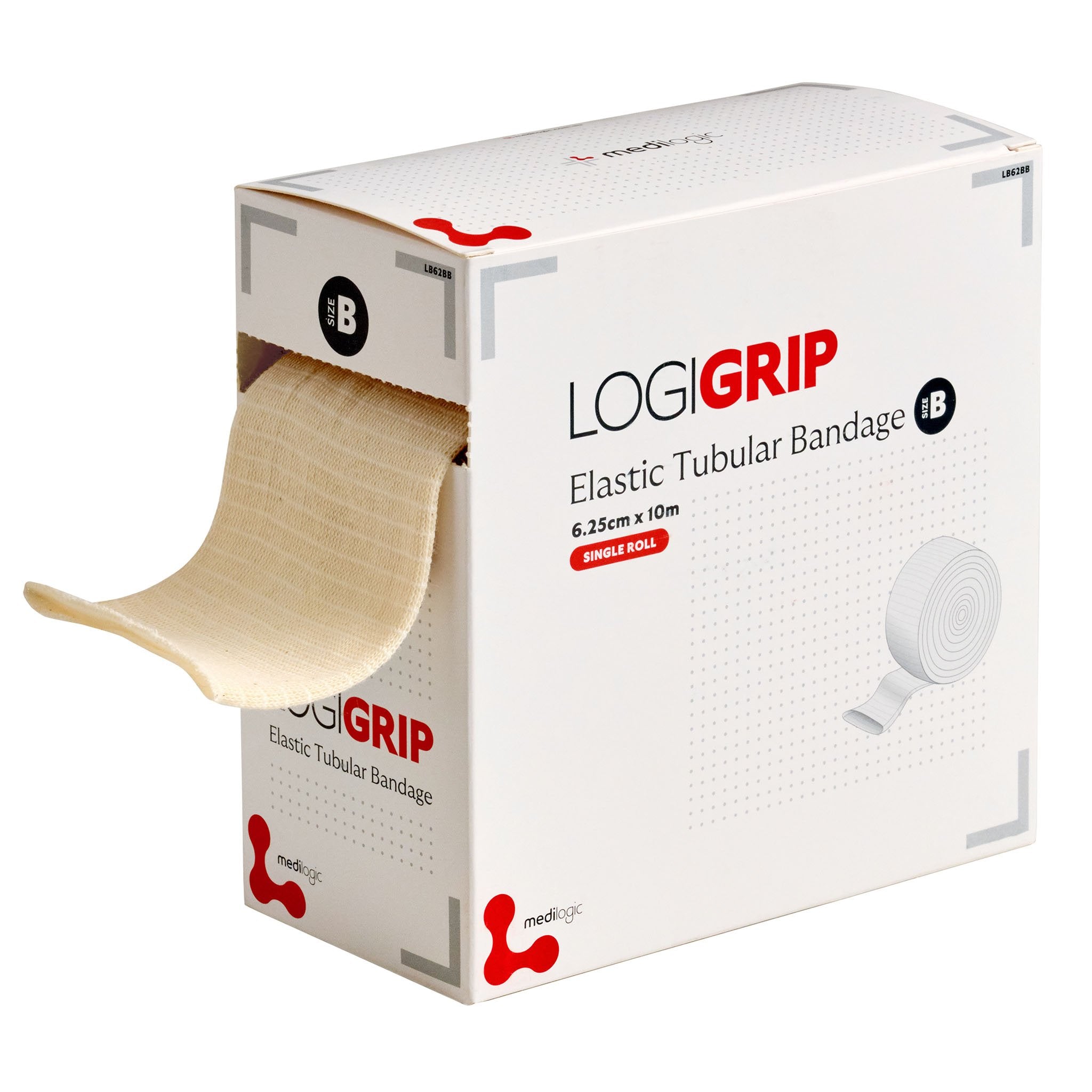 LOGIGRIP Tubular Bandage 6.25cm x 10m Size B