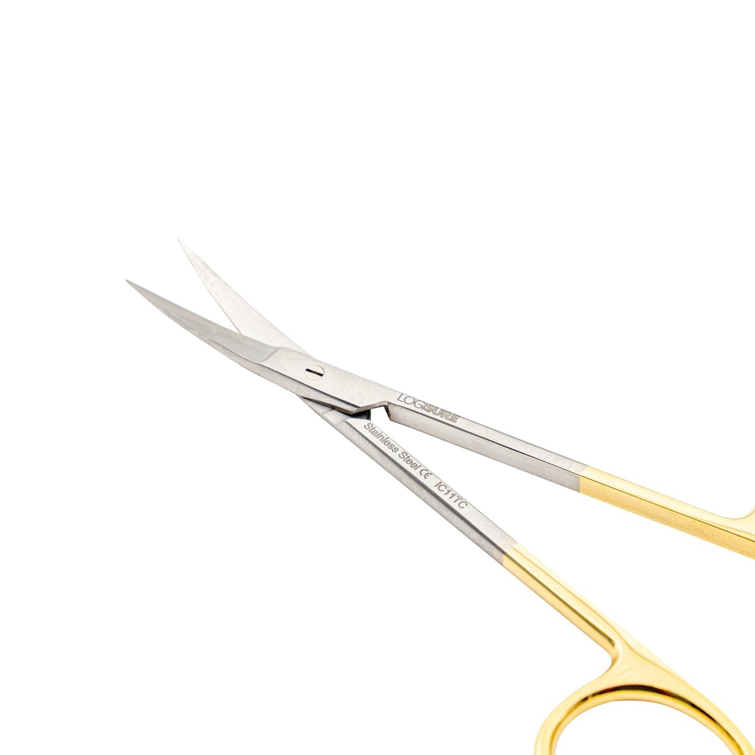 LOGISURE Iris Scissors Tungsten Carbide 11cm Curved