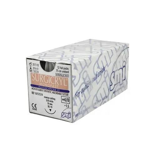 Surgicryl PGA 4/0 RC 3/8 Circ DS 16mm 75cm undyed - Box (12)
