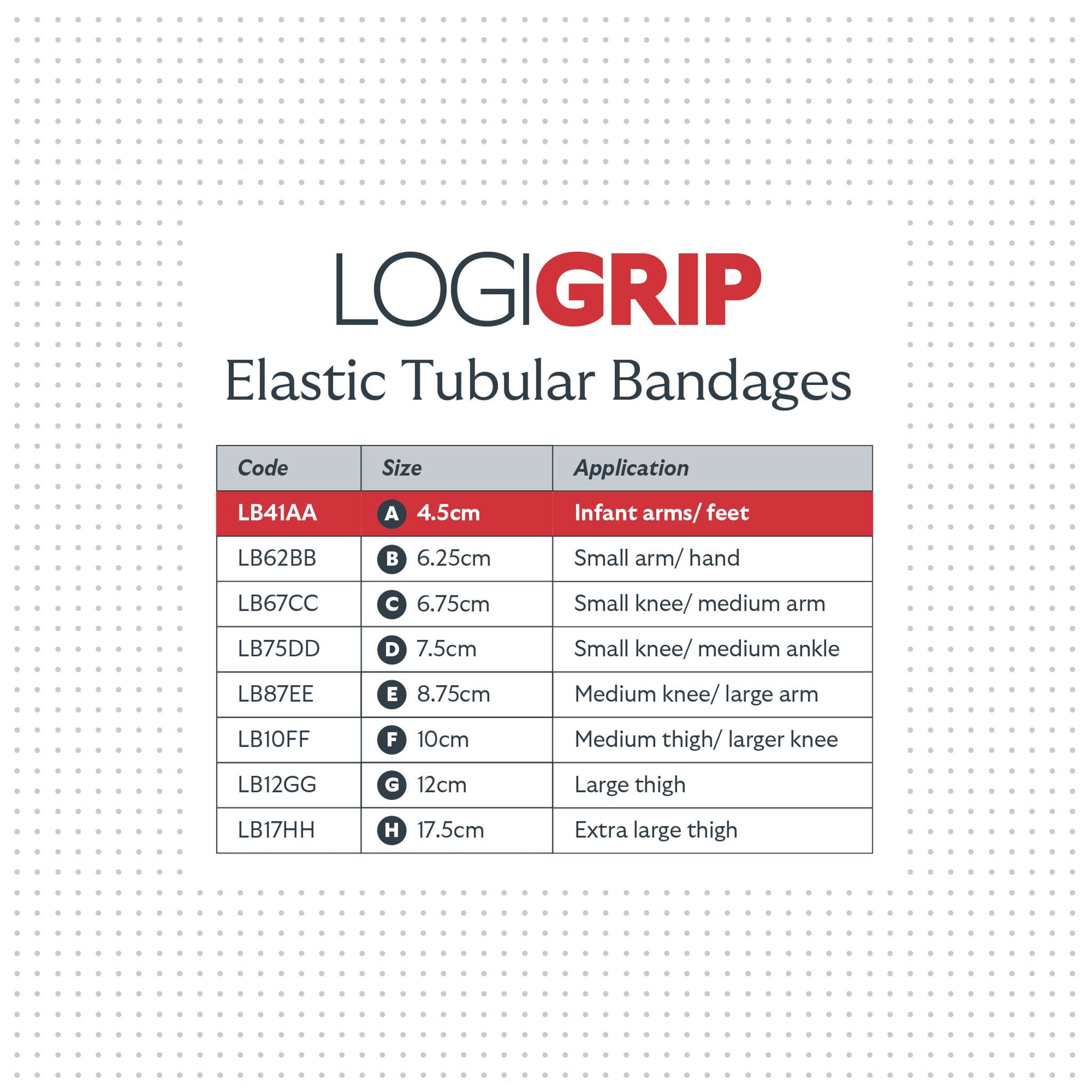 LOGIGRIP Tubular Bandage 4.5cm x 10m Size A