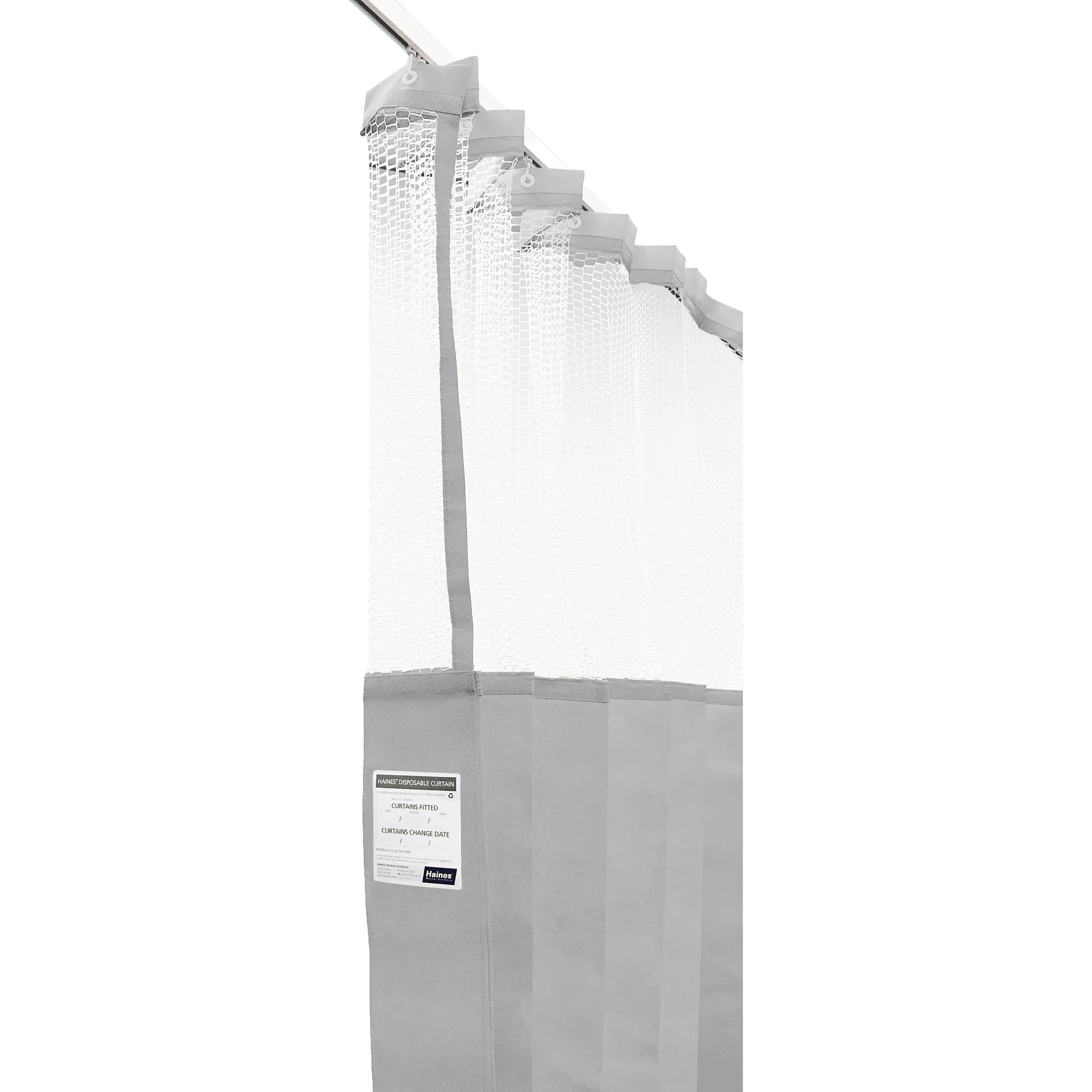 Disposable Curtain 4.5m x 2.3m drop Mesh Light Grey - Box (8)
