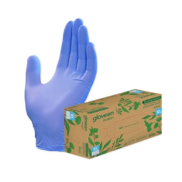 GloveOn Avalon Biodegradable Nitrile Exam Gloves PF X-Large - Box (200)
