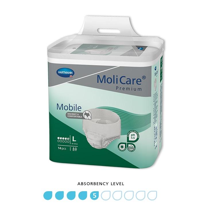 MoliCare Pull-Ups (166001) Premium Mobile Large, 5 Drops - Pack (14)