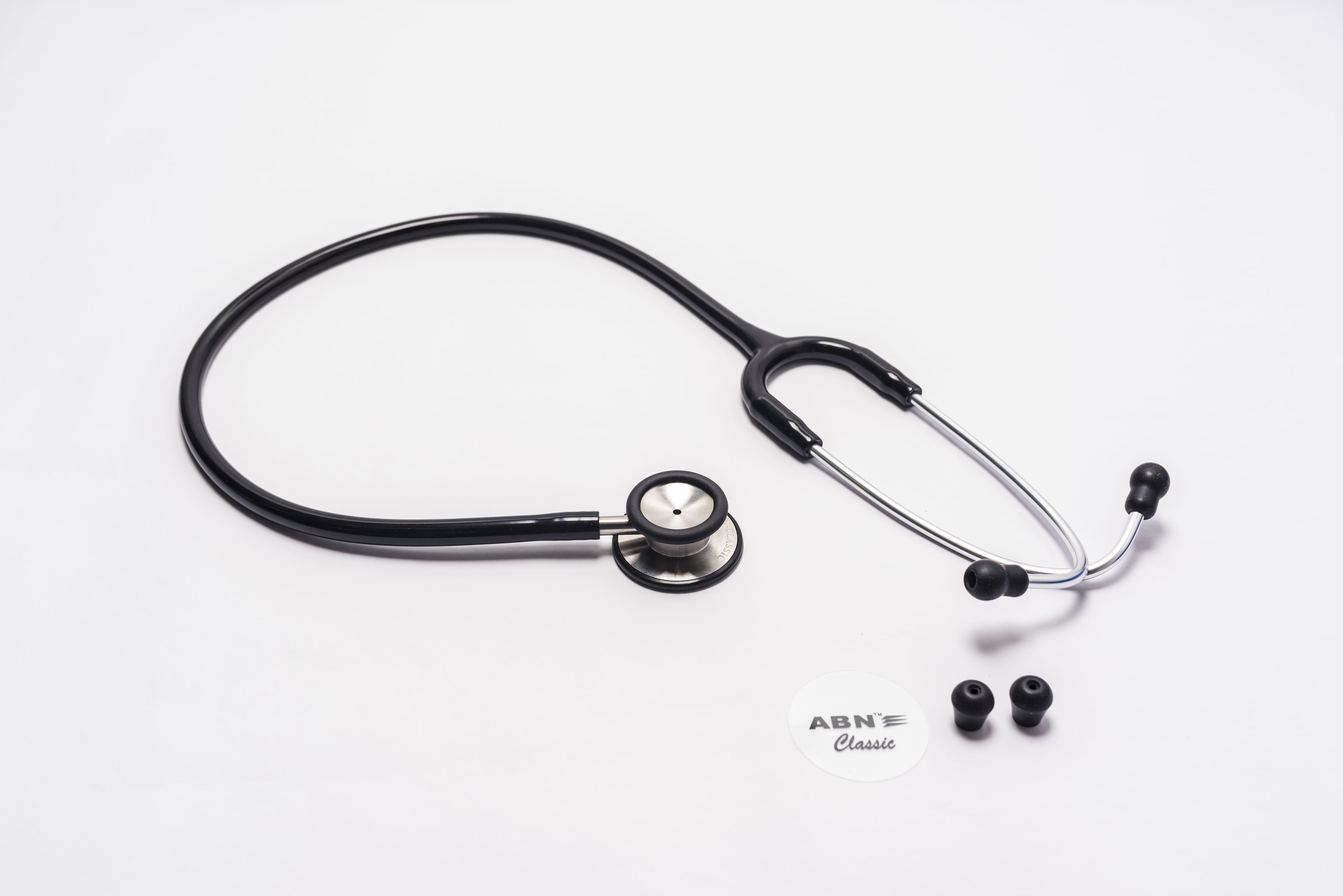 ABN Classic Adult Dual Head Stethoscope Black (417)