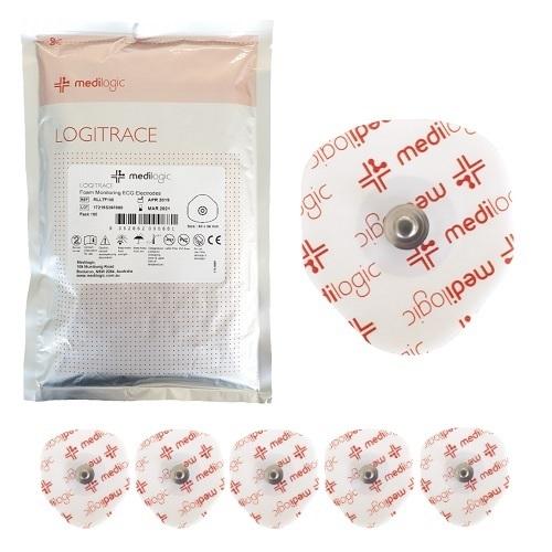 LOGITRACE ECG Monitoring Electrode Foam Hydrogel - Pack (100) Medilogic