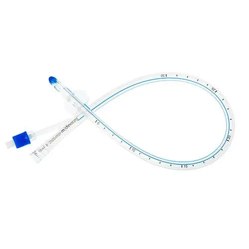 Foley Catheter 2-way Standard Tip 24fr 45cm with 30ml Balloon (blue) - Pack (10) M Devices