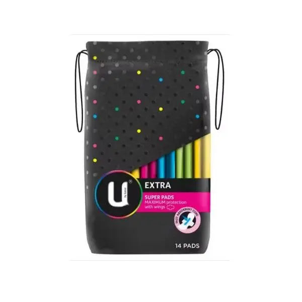 Kotex U Maxi Pad Super Wing (Pack 14) - CARTON (6) Kotex