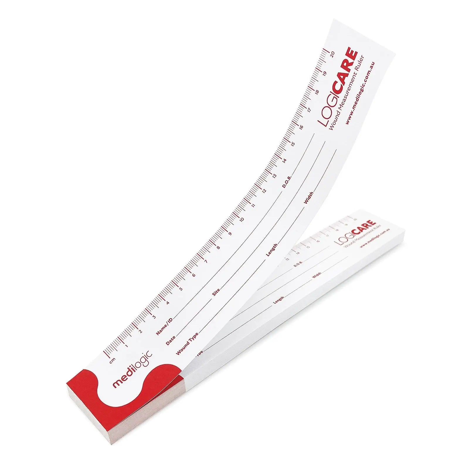 LOGICARE Wound Measurement Ruler - Pack (50) Medilogic