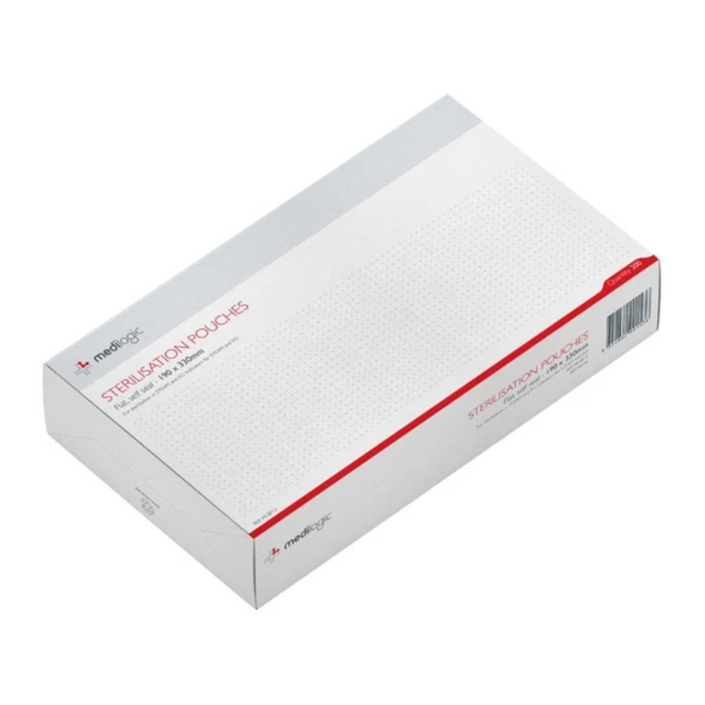 LOGICARE Self-Sealing Sterilisation Pouch 190 x 330mm - Box (200)