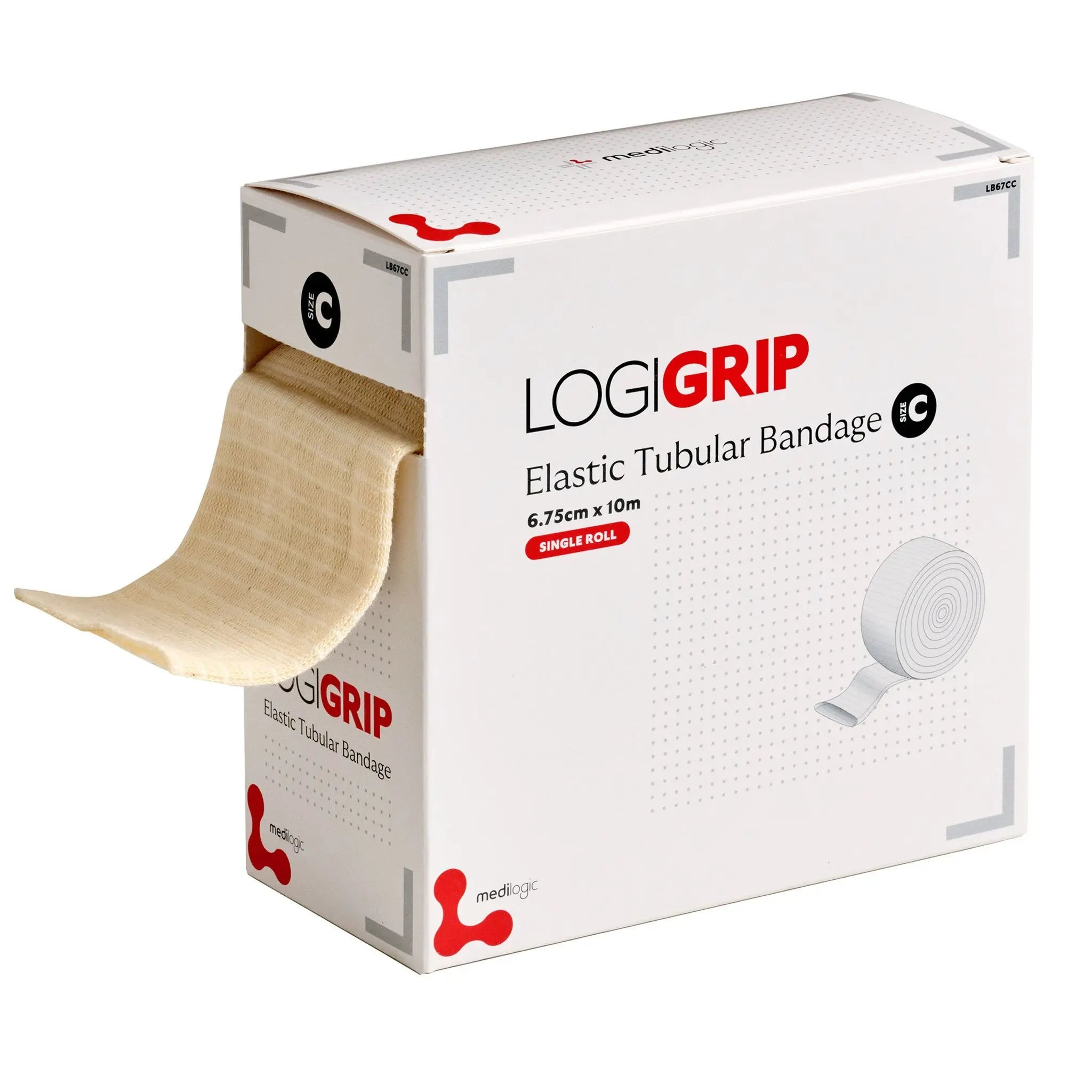LOGIGRIP Tubular Bandage 6.75cm x 10m Size C Medilogic