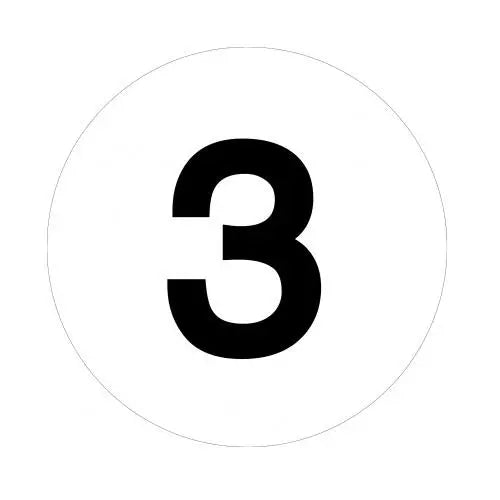 Label X-Ray 3 Circle Black & White Roll (500) OTHER