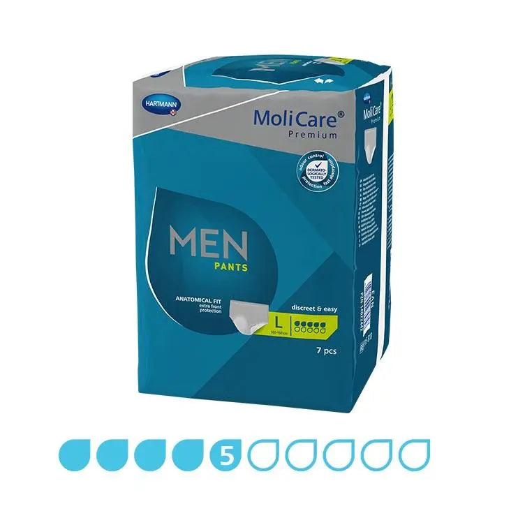 MoliCare Pull-Ups Premium Men Pants Large, 5 Drops - Pack (7) Hartmann